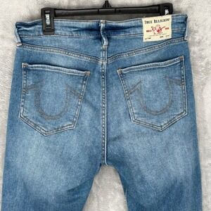True Religion Jennie Curvy High Rise Skinny Jeans Distressed Women's Size 31x29